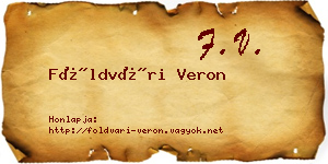 Földvári Veron névjegykártya